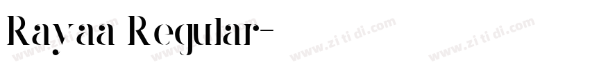 Rayaa Regular字体转换